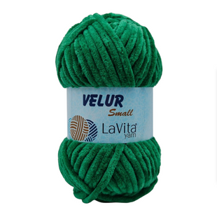 Пряжа Lavita Yarn Velur Small №8122 зеленый (велюр) 50 г, 60 м 8122 фото