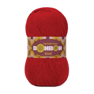 Пряжа Nako Bonbon Kristal №98237 темно-червоний (акрил) 100 г, 475 м 98237 фото