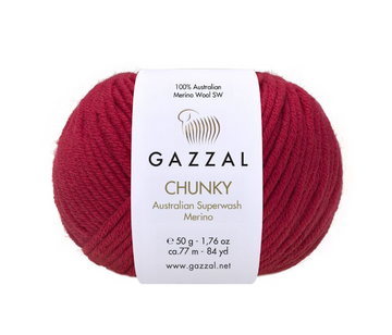 Пряжа Gazzal Chunky (супервош мериносова вовна) 50г, 77м