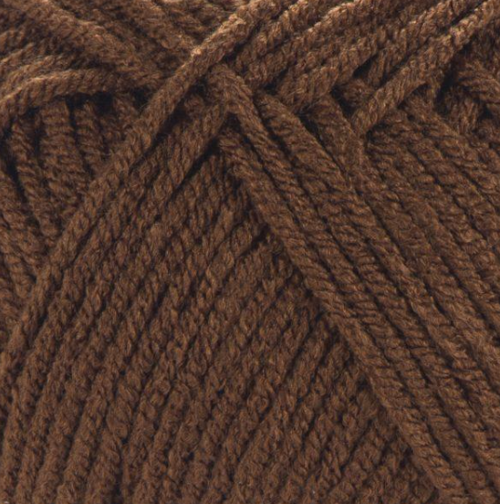 Пряжа YarnArt Jeans Bamboo №133 коричневый, полухлопок, для ручной вязки спицами и крючком 133 фото
