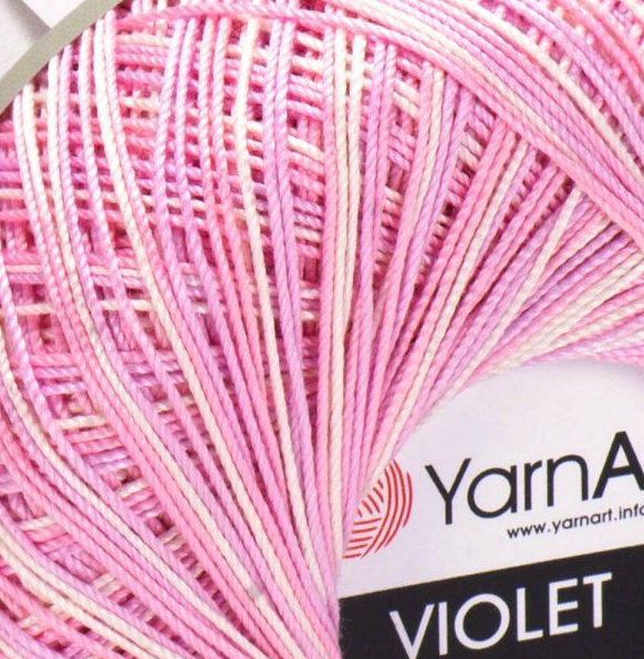 Пряжа YarnArt Violet Melange (Виолет Меланж) №3051 мерсеризованный хлопок, для ручной вязки спицами и крючком 3051 фото