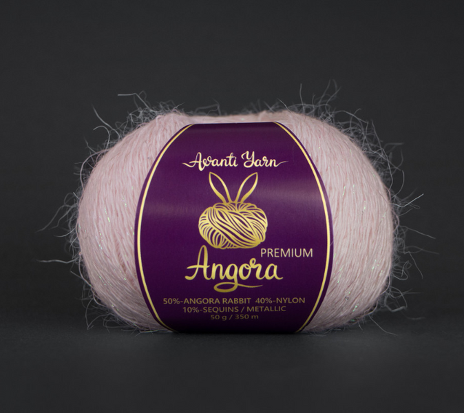 Пряжа Avanti Yarn Angora Premium (Ангора Преміум) №ЕF33/2013 світло-рожевий, ангора з люрексом і паєтками ЕF33/2013 фото Пряжа Avanti Yarn Angora Premium (Ангора Преміум) №ЕF33/2013 світло-рожевий, ангора з люрексом і паєтками ЕF33/2013 фото