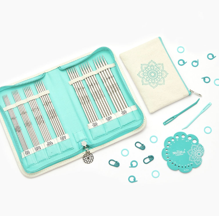 Набор металлических чулочных спиц KnitPro Gracious Set Mindful Collection (15 см) 36332 фото