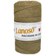 Пряжа Lanoso Macrame PP Star (Макраме ПП Стар) №0713 коричневий з золотом, поліпропілен з люрексом нитки для в'язання гачком 0713 фото 1