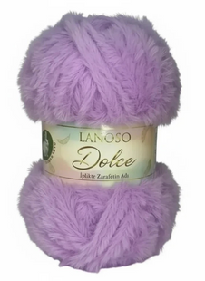 Пряжа Lanoso DOLCE №947 ліловий, пряжа імітація хутра, для ручного в'язання спицями та гачком 947 фото
