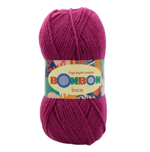 Пряжа Nako Bonbon Ince №98262 фуксія (акрил) 100 г, 300 м 98262 фото