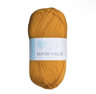 Пряжа Milano Super Value №8750 гірчиця (акрил) 100 г, 300 м 8750 фото