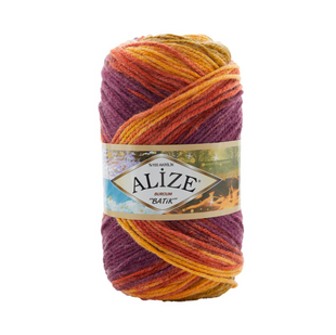Пряжа Alize Burcum Batik (Буркум Батік) №8027, акрил, нитки для в'язання 8027 фото