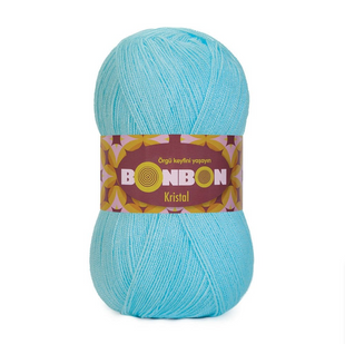 Пряжа Nako Bonbon Kristal №98238 бірюзовий (акрил) 100 г, 475 м 98238 фото