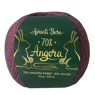 Пряжа Avanti Yarn Angora 70 (Ангора 70) №946 вино, нитки ангора для вязания спицами и крючком 946 фото