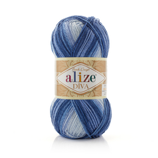 Пряжа Alize Diva Batik (Дива Батик) №3282, микрофибра, нитки для вязания 3282 фото