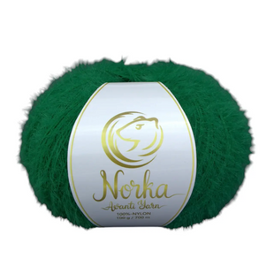 Пряжа Avanti Yarn Norka (Норка) №872 зелений, нейлон нитки для в'язання спицями і гачком 872 фото