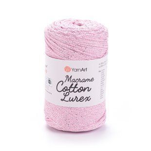 Пряжа Yarnart Macrame Cotton Lurex №732 рожевий, нитки для в'язання макраме 732 фото