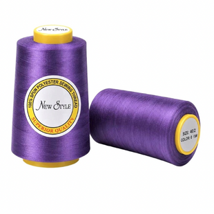 Швейные нитки (бобина) New Style 40/2 color №19 фиолетовый 19 фото