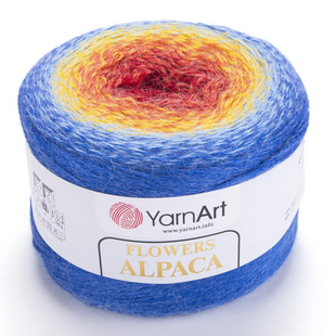Пряжа YarnArt Flowers Alpaca №432 - с альпакой, нитки секционного окрашивания для вязания спицами и крючком 432 фото