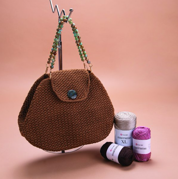 Пряжа YarnArt Macrame XL №161 бузковий, нитки для в'язання макраме 161 фото