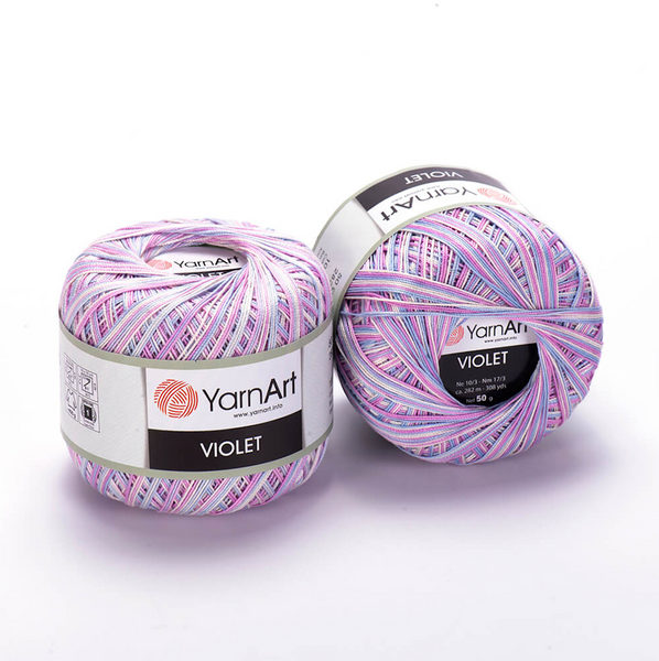 Пряжа YarnArt Violet Melange (Віолет Меланж) №3053 мерсеризована бавовна, для ручного в'язання спицями та гачком 3053 фото Пряжа YarnArt Violet Melange (Віолет Меланж) №3053 мерсеризована бавовна, для ручного в'язання спицями та гачком 3053 фото