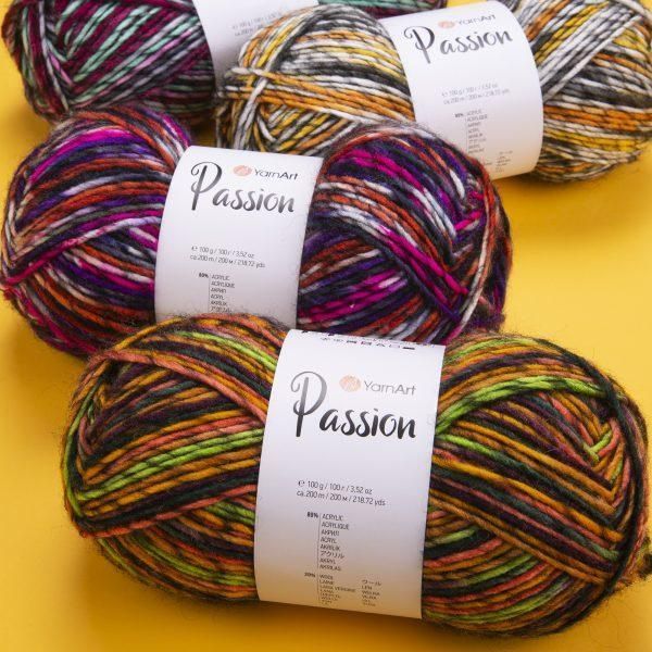 Пряжа YarnArt Passion №1250, напіввовняна, нитки для в'язання спицями і гачком 1250 фото