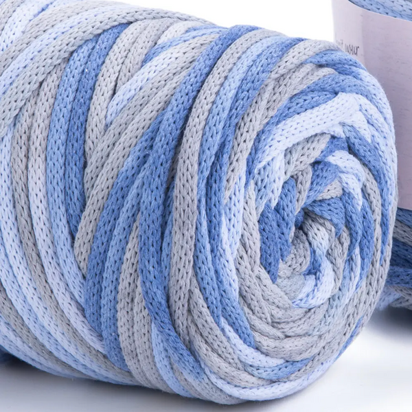 Пряжа Yarnart Macrame Cord 5 мм VR №916, секційного фарбування, нитки для макраме 916 фото