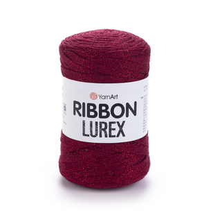 Пряжа YarnArt Ribbon Lurex №739 червоний, з люрексом для в'язання спицями та гачком 739 фото
