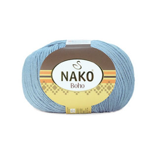Пряжа Nako Boho №12408 блакитний (шкарпеткова пряжа) 100 г, 400 м 12408 фото