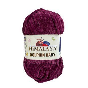 Пряжа Himalaya Dolphin Baby №80393 вишня, плюшева для в'язання спицями і гачком 80393 фото