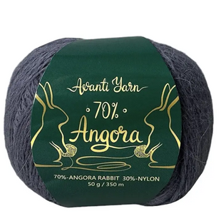 Пряжа Avanti Yarn Angora 70 (Ангора 70) №951 серый, нитки ангора для вязания спицами и крючком 951 фото