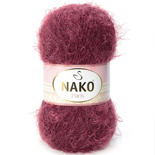 Пряжа Nako Paris №11273 красное вино (фантазийная пряжа) 100 г, 245 м 11273 фото