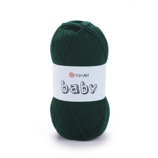 Пряжа Yarnart Baby №590 темно зелений - дитяча, для в'язання спицями і гачком 590 фото