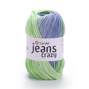 Пряжа Yarnart Jeans Crazy №8208 напівбавовна, секційного фарбування нитки для в'язання 8208 фото