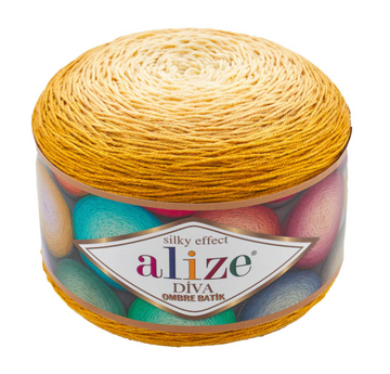 Пряжа Alize Diva Ombre Batik (мікрофібра) 850м, 250 г