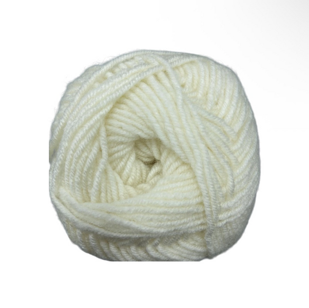 Пряжа Lady Yarn Super Wool №NW001 кремовий (напіввовна) 100 г, 260 м NW001 фото