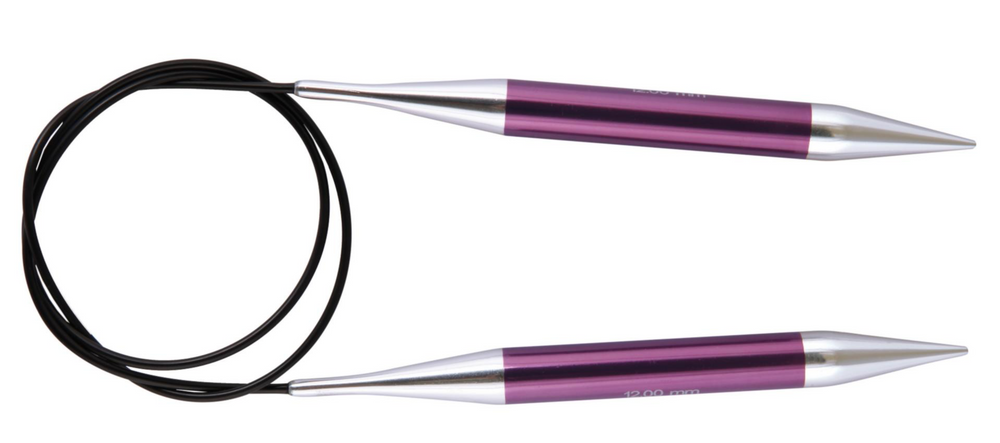Спицы круговые Zing KnitPro 150 см №12 мм алюминиевые 47219 фото