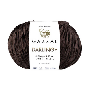 Пряжа Gazzal Darling №553 темно-коричневый (100% вискоза) 100 г, 315 м 553 фото