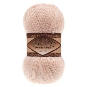 Пряжа Alize Angora Gold Simli (Ангора Голд Сімлі) №404 шампань, вовна з металіком, нитки для в&rsquo;язання 404 фото