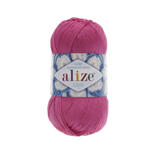 Пряжа Alize MISS (Міс) № 130 фуксія (Бавовняна пряжа, нитки для в'язання) 130 фото