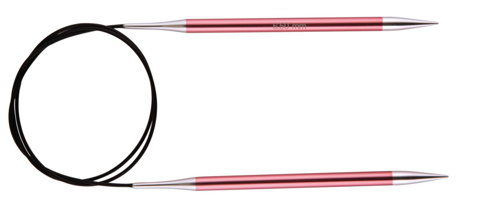 Спицы круговые Zing KnitPro 150 см №6.5 мм алюминиевые 47214 фото
