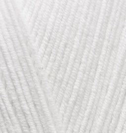 Пряжа Alize Cotton Gold (Котон Голд) №55 білий, бавовна, нитки для в'язання 55 фото