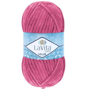 Пряжа LAVITA YARN VELUR №4148 розовый, пряжа велюр, нитки плюшевые 4148 фото