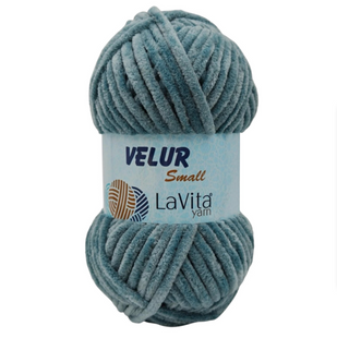 Пряжа Lavita Yarn Velur Small №6032 серо-синий (велюр) 50 г, 60 м 6032 фото