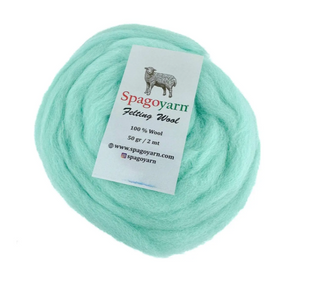 Вовна для валяння Spagoyarn FELT WOOL (Фелт Вул) № 87008 м'ята (Пряжа 100% вовна, нитки для фелтингу) 87008 фото