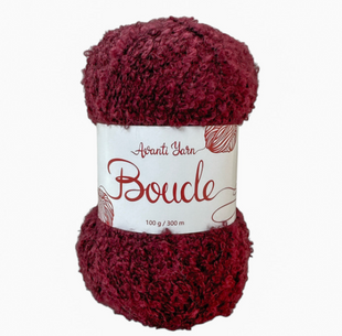 Пряжа Avanti Yarn Boucle (Буклє) №64 бордо, пряжа акрил, для ручного в'язання спицями та гачком 64 фото
