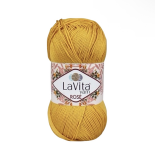 Пряжа LaVita Rose №2030 гірчичний (акрил) 100 г, 350 м 2030 фото