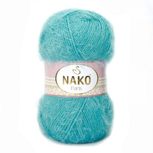 Пряжа Nako Paris №5498 бирюза (фантазийная пряжа) 100 г, 245 м 5498 фото
