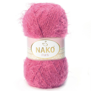 Пряжа Nako Paris №6578 темно-рожевий (фантазійна пряжа) 100 г, 245 м 6578 фото