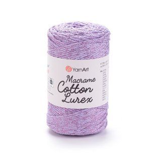 Пряжа Yarnart Macrame Cotton Lurex №734 ліловий, нитки для в'язання макраме 734 фото