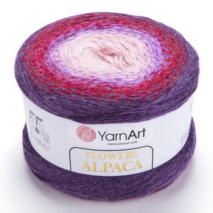 Пряжа YarnArt Flowers Alpaca №434 - с альпакой, нитки секционного окрашивания для вязания спицами и крючком 434 фото