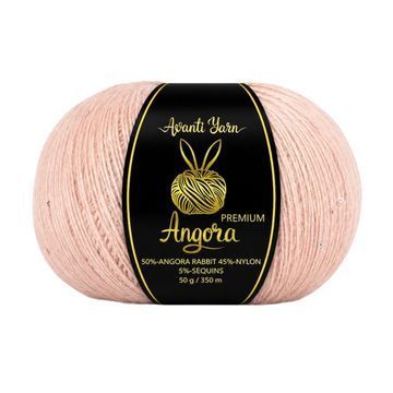 Пряжа Avanti Yarn Angora Premium (ангора, нейлон, паєтка) 50г, 350 м