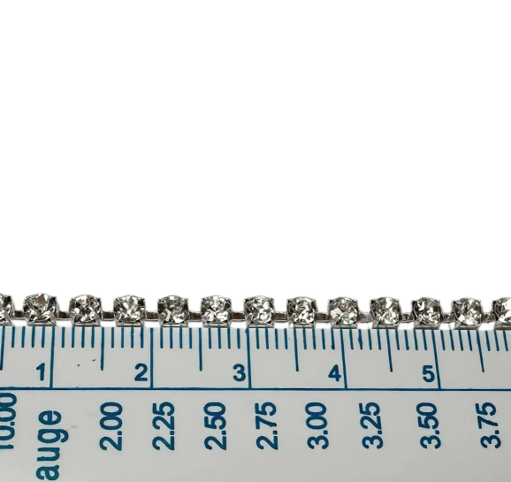 Цепь стразовая на катушке SS 16 Crystal Серебро №653609 653609 фото