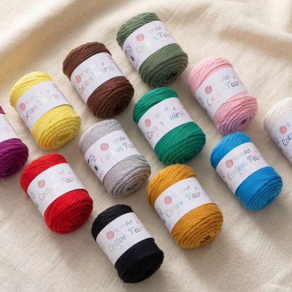 Пряжа YarnArt Cotton Fair 4/4 №5576 голубой (хлопковая) 50 г, 80 м 5576 фото